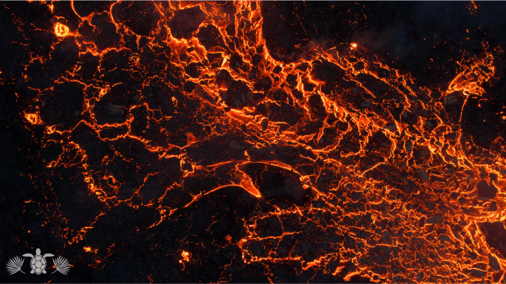 Hawaii Lava Zones: A Volcano Erupting in Hawaii with Soraya Letournel's Logo